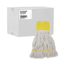Boardwalk Super Loop Wet Mop Head, Cotton/Synthetic Fiber, 5" Headband, Small Size, White, 12/Carton