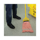 Boardwalk Super Loop Wet Mop Head, Cotton/Synthetic Fiber, 5" Headband, Medium Size, Orange, 12/Carton