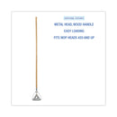 Boardwalk Quick Change Metal Head Wooden Mop Handle, Junior, 0.88" dia x 54", Natural