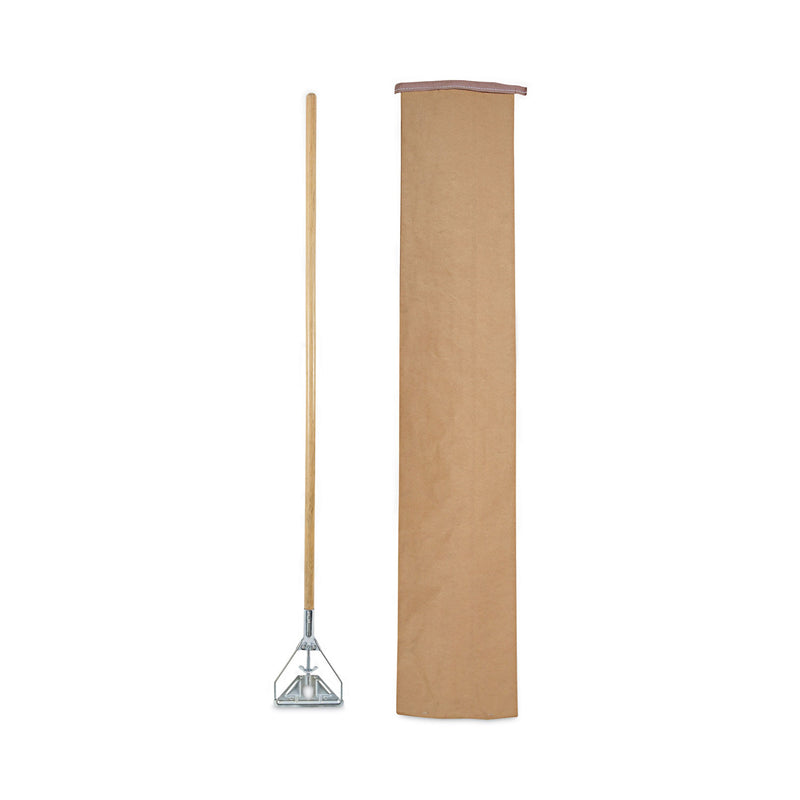 Boardwalk Screw Clamp Metal Head Wooden Mop Handle,