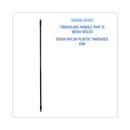 Boardwalk Fiberglass Broom Handle, Nylon Plastic Threaded End, 1" dia x 60", Black