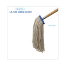 Boardwalk Cut-End Lie-Flat Wet Mop Head, Cotton, 16oz, White, 12/Carton