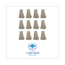 Boardwalk Cut-End Lie-Flat Wet Mop Head, Cotton, 16oz, White, 12/Carton