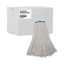 Boardwalk Cut-End Lie-Flat Wet Mop Head, Rayon, 16oz, White, 12/Carton