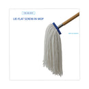 Boardwalk Cut-End Lie-Flat Wet Mop Head, Rayon, 16oz, White