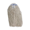 Boardwalk Mop Head, Economical Lie-Flat Head, Cotton Fiber, 20 oz, White, 12/Carton