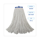 Boardwalk Mop Head, Economical Lie-Flat Head, Rayon Fiber, 20oz, White, 12/Carton