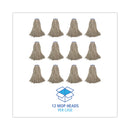 Boardwalk Cut-End Lie-Flat Wet Mop Head, Cotton, 24oz, White, 12/Carton