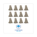 Boardwalk Mop Head, Economical Lie-Flat Head, Cotton Fiber, 32oz, White, 12/Carton