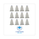 Boardwalk Mop Head, Lie-Flat Head, Rayon Fiber, 24oz, White, 12/Carton