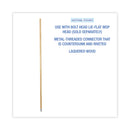 Boardwalk Lie-Flat Screw-In Mop Handle, Lacquered Wood, 1.13" dia x 60", Natural