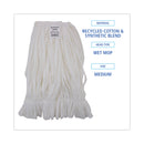 Boardwalk Mop Head, Looped, Enviro Clean With Tailband, Medium, White, 12/Carton