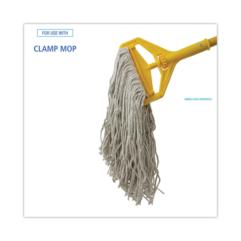 Boardwalk Banded Mop Head, Cotton, Cut-End, White, 16 oz, 12/Carton