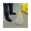 Boardwalk Mop Head, Cotton, Cut-End, White, 4-Ply, 32oz, 12/Carton