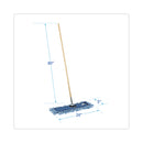 Boardwalk Dry Mopping Kit, 24 x 5 Blue Synthetic Head, 60" Natural Wood/Metal Handle