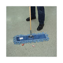 Boardwalk Dry Mopping Kit, 24 x 5 Blue Synthetic Head, 60" Natural Wood/Metal Handle