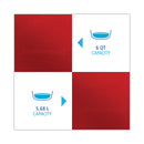 Boardwalk Sanitizing Bucket, 6 qt, Plastic, Red, 8" dia