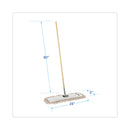 Boardwalk Cotton Dry Mopping Kit, 24 x 5 Natural Cotton Head, 60" Natural Wood Handle