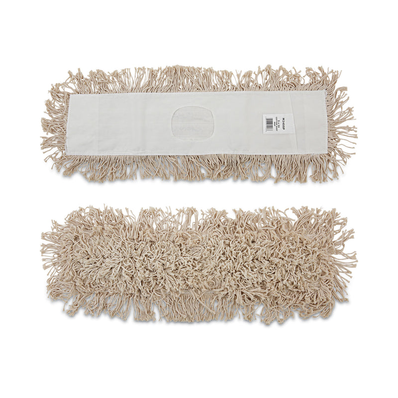 Boardwalk Cotton Dry Mopping Kit, 24 x 5 Natural Cotton Head, 60" Natural Wood Handle
