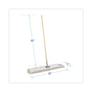 Boardwalk Cotton Dry Mopping Kit, 36 x 5 Natural Cotton Head, 60" Natural Wood Handle