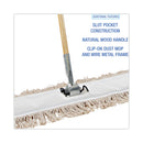 Boardwalk Cotton Dry Mopping Kit, 36 x 5 Natural Cotton Head, 60" Natural Wood Handle