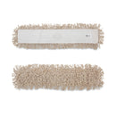 Boardwalk Cotton Dry Mopping Kit, 36 x 5 Natural Cotton Head, 60" Natural Wood Handle