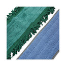 Boardwalk Microfiber Cleaning Kit, 18" Wide Blue/Green Microfiber Head, 35" to 60" Gray Aluminum Handle