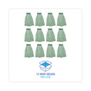 Boardwalk Microfiber Looped-End Wet Mop Head, Large, Green, 12/Carton