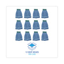 Boardwalk Microfiber Looped-End Wet Mop Heads, Medium, Blue, 12/Carton, 12/Carton