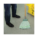 Boardwalk Microfiber Looped-End Wet Mop Head, Medium, Green
