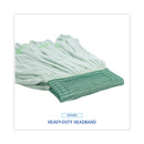 Boardwalk Microfiber Looped-End Wet Mop Head, Medium, Green