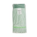 Boardwalk Microfiber Looped-End Wet Mop Head, Medium, Green