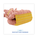 Boardwalk Super Loop Wet Mop Head, Cotton/Synthetic Fiber, 5" Headband, Small Size, Orange, 12/Carton