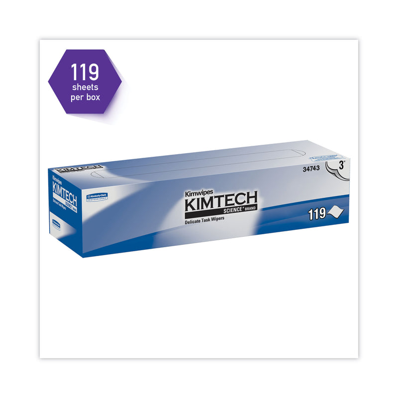 Kimtech Kimwipes Delicate Task Wipers, 3-Ply, 11.8 x 11.8, 100/Box, 15 Boxes/Carton