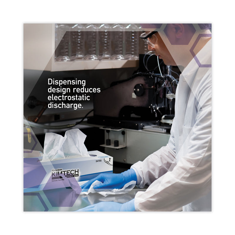 Kimtech Kimwipes Delicate Task Wipers, 3-Ply, 11.8 x 11.8, 100/Box, 15 Boxes/Carton