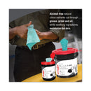 WypAll Power Clean ProScrub Pre-Saturated Wipes, 12 x 9.5, Citrus Scent, Green/White, 50/Canister, 8 Canisters/Carton