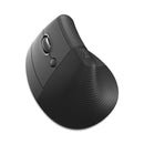 Logitech Lift Vertical Ergonomic Mouse, 2.4 GHz Frequency/32 ft Wireless Range, Left Hand Use, Graphite