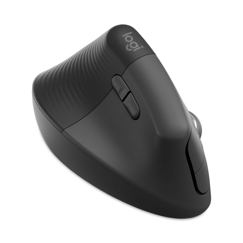 Logitech Lift for Business Vertical Ergonomic Mouse, 2.4 GHz Frequency/32 ft Wireless Range, Right Hand Use, Graphite