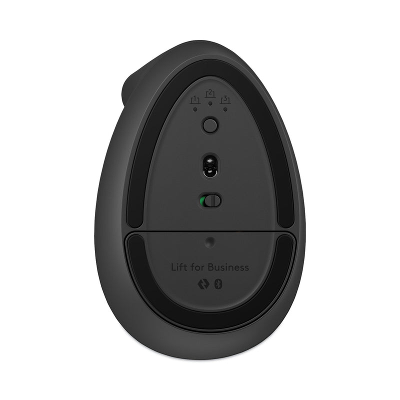 Logitech Lift for Business Vertical Ergonomic Mouse, 2.4 GHz Frequency/32 ft Wireless Range, Right Hand Use, Graphite