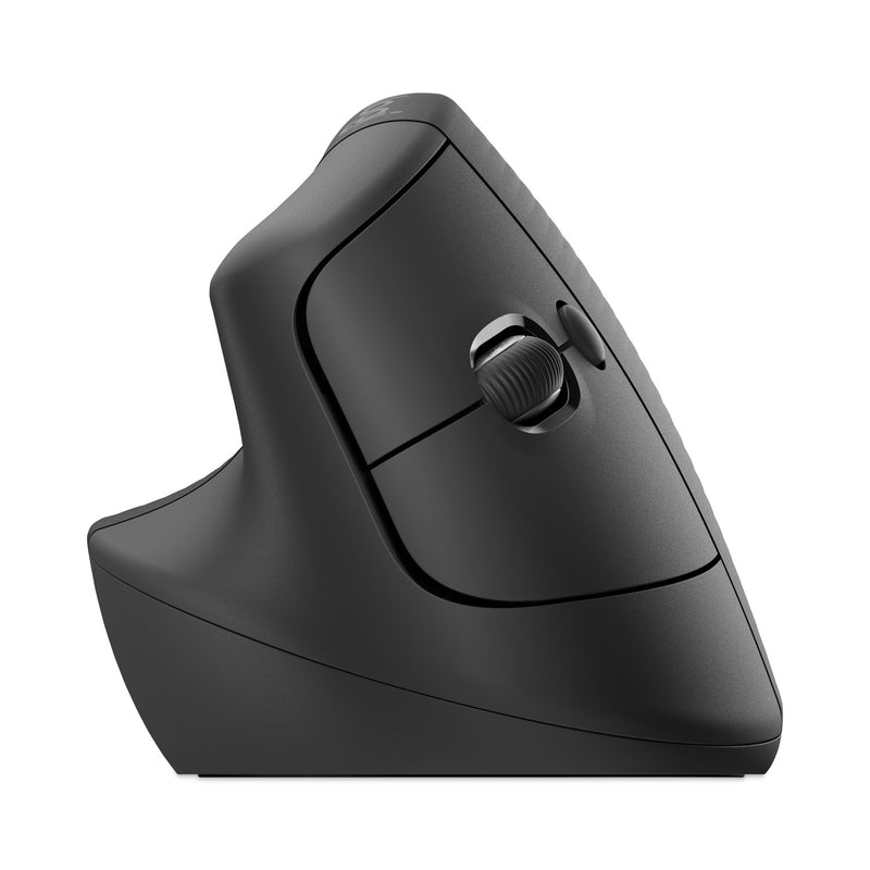 Logitech Lift Vertical Ergonomic Mouse, 2.4 GHz Frequency/32 ft Wireless Range, Left Hand Use, Graphite