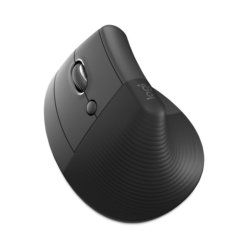 Logitech Lift for Business Vertical Ergonomic Mouse, 2.4 GHz Frequency/32 ft Wireless Range, Right Hand Use, Graphite
