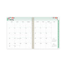 Blue Sky Laurel Weekly/Monthly Planner, Laurel Floral Artwork, 11 x 8.5, Green/Pink/Orange Cover, 12-Month (Jan to Dec): 2023