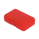 deflecto Antimicrobial Pencil Box, 7.97 x 5.43 x 2.02, Red