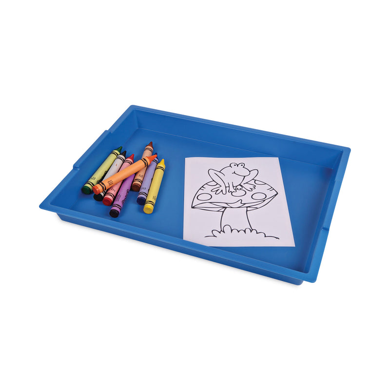 deflecto Little Artist Antimicrobial Finger Paint Tray, 16 x 1.8 x 12, Blue