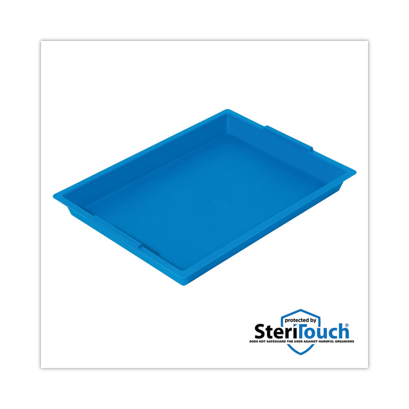 deflecto Little Artist Antimicrobial Finger Paint Tray, 16 x 1.8 x 12, Blue