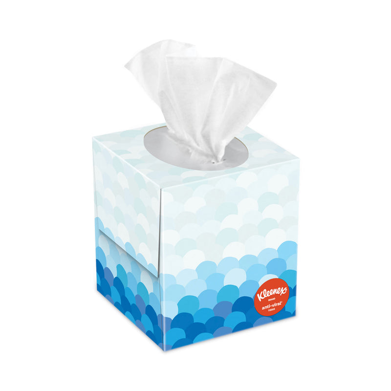 Kleenex Anti-Viral Facial Tissue, 3-Ply, White, 55 Sheets/Box, 27 Boxes/Carton