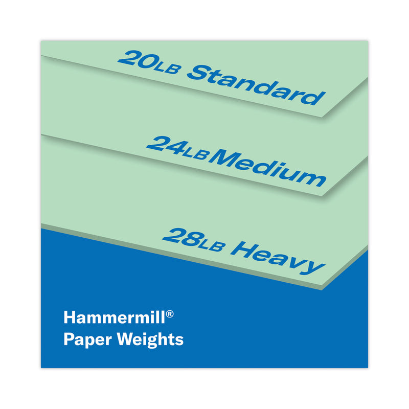 Hammermill Colors Print Paper, 20 lb Bond Weight, 8.5 x 11, Green, 500 Sheets/Ream, 10 Reams/Carton