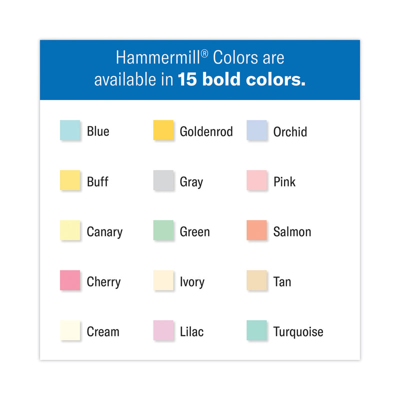 Hammermill Colors Print Paper, 20 lb Bond Weight, 8.5 x 11, Goldenrod, 500/Ream