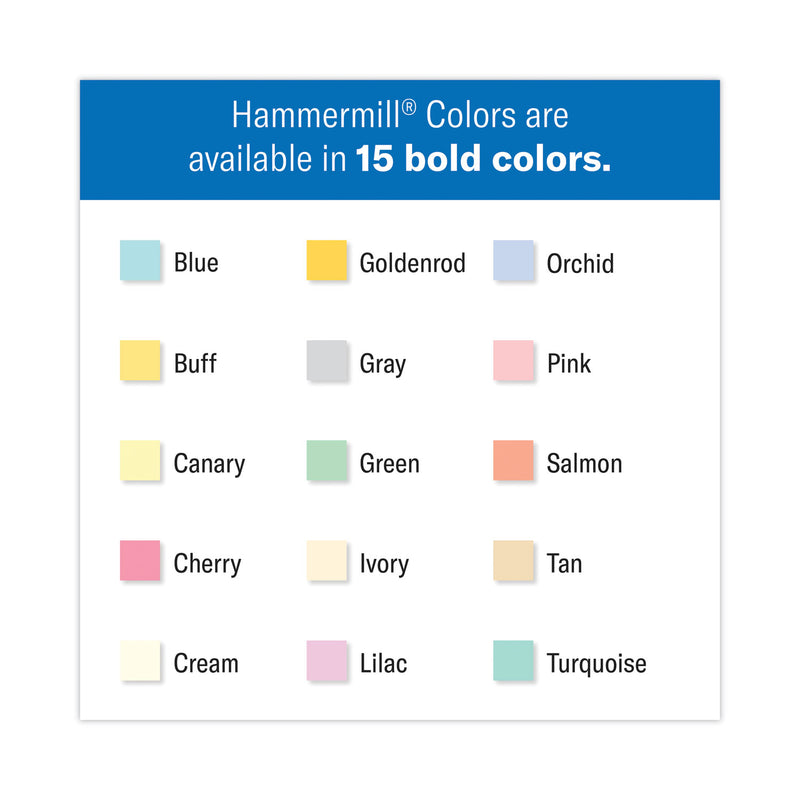 Hammermill Colors Print Paper, 20 lb Bond Weight, 8.5 x 11, Cream, 500/Ream