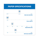 Hammermill Great White 30 Recycled Print Paper, 92 Bright, 20 lb Bond Weight, 8.5 x 14, White, 500/Ream